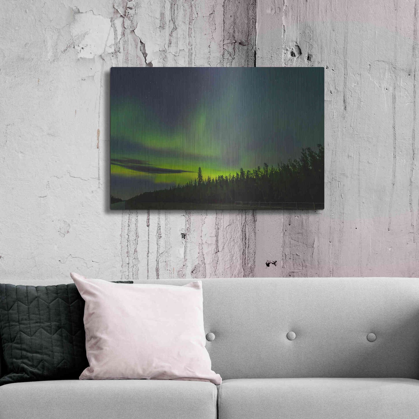 Luxe Metal Art 'Northern Lights 3' by Luxe Portfolio, Metal Wall Art,36x24