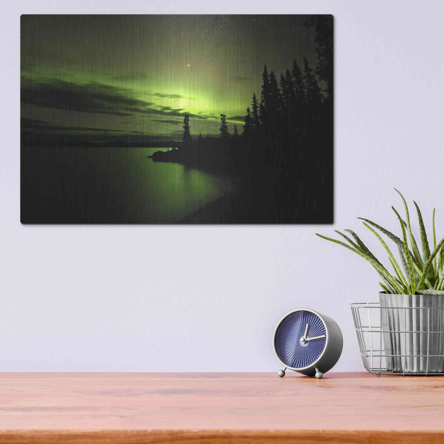 Luxe Metal Art 'Northern Lights 4' by Luxe Portfolio, Metal Wall Art,16x12