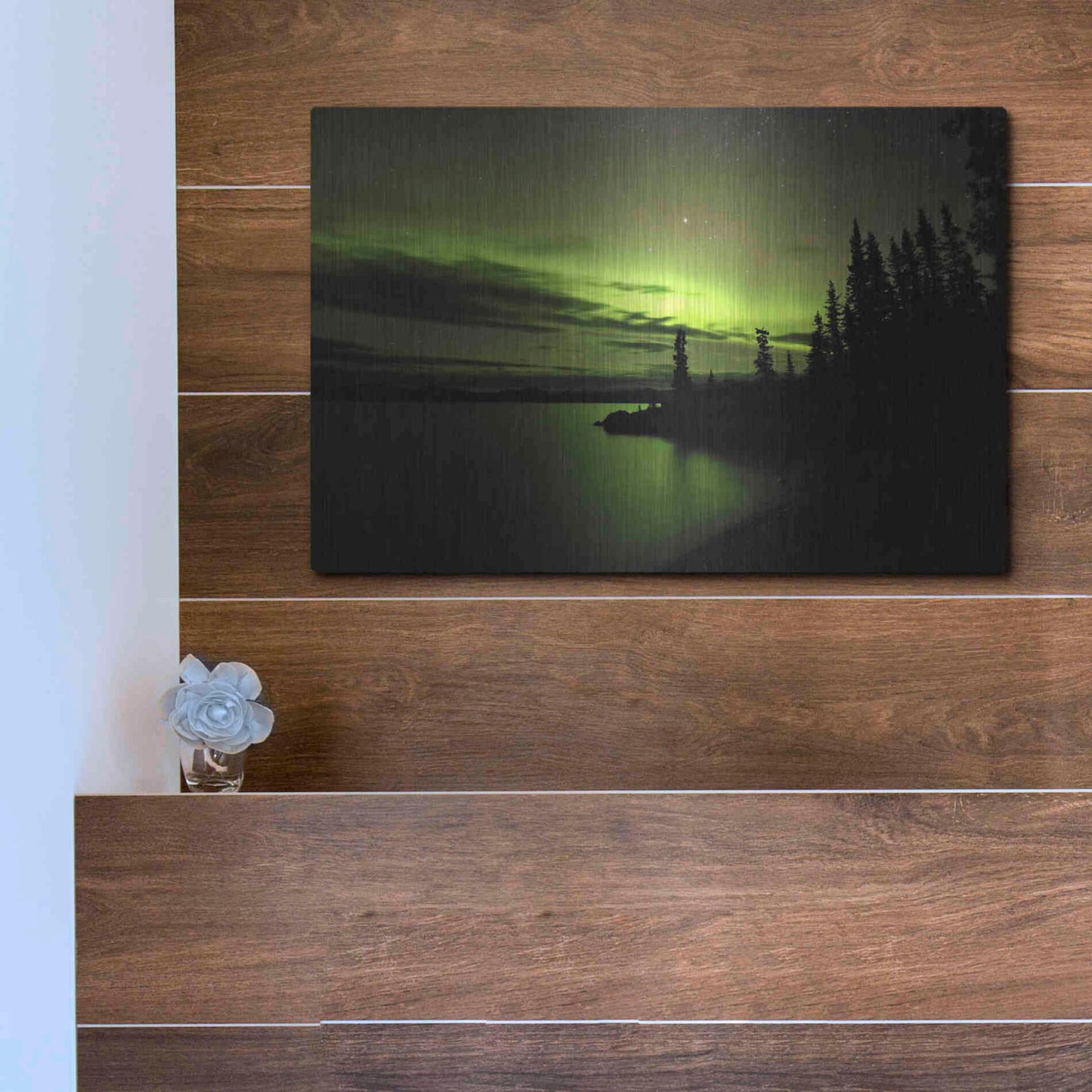 Luxe Metal Art 'Northern Lights 4' by Luxe Portfolio, Metal Wall Art,16x12