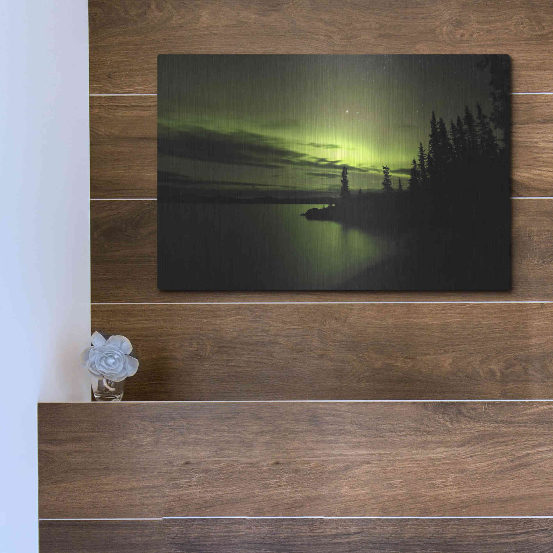 Luxe Metal Art 'Northern Lights 4' by Luxe Portfolio, Metal Wall Art,16x12