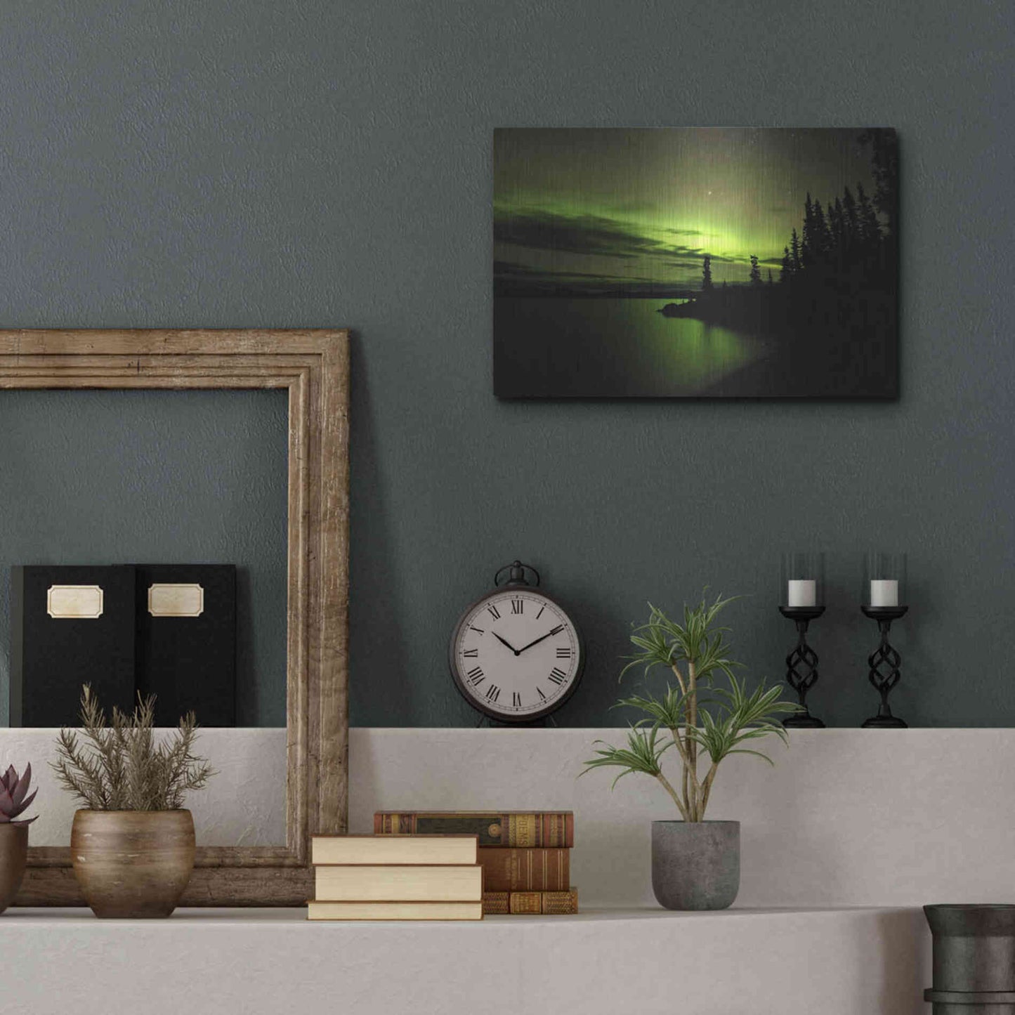 Luxe Metal Art 'Northern Lights 4' by Luxe Portfolio, Metal Wall Art,16x12