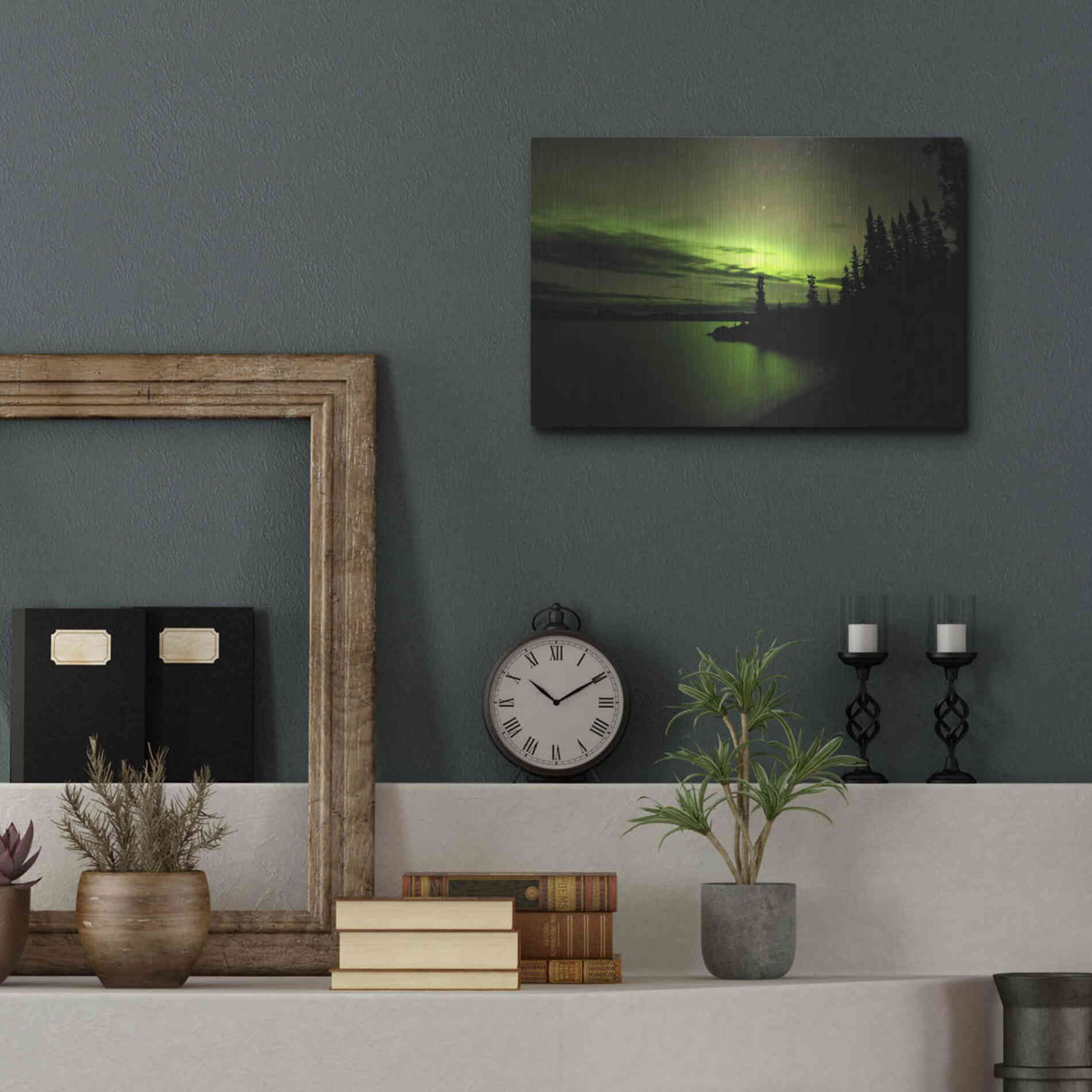 Luxe Metal Art 'Northern Lights 4' by Luxe Portfolio, Metal Wall Art,16x12
