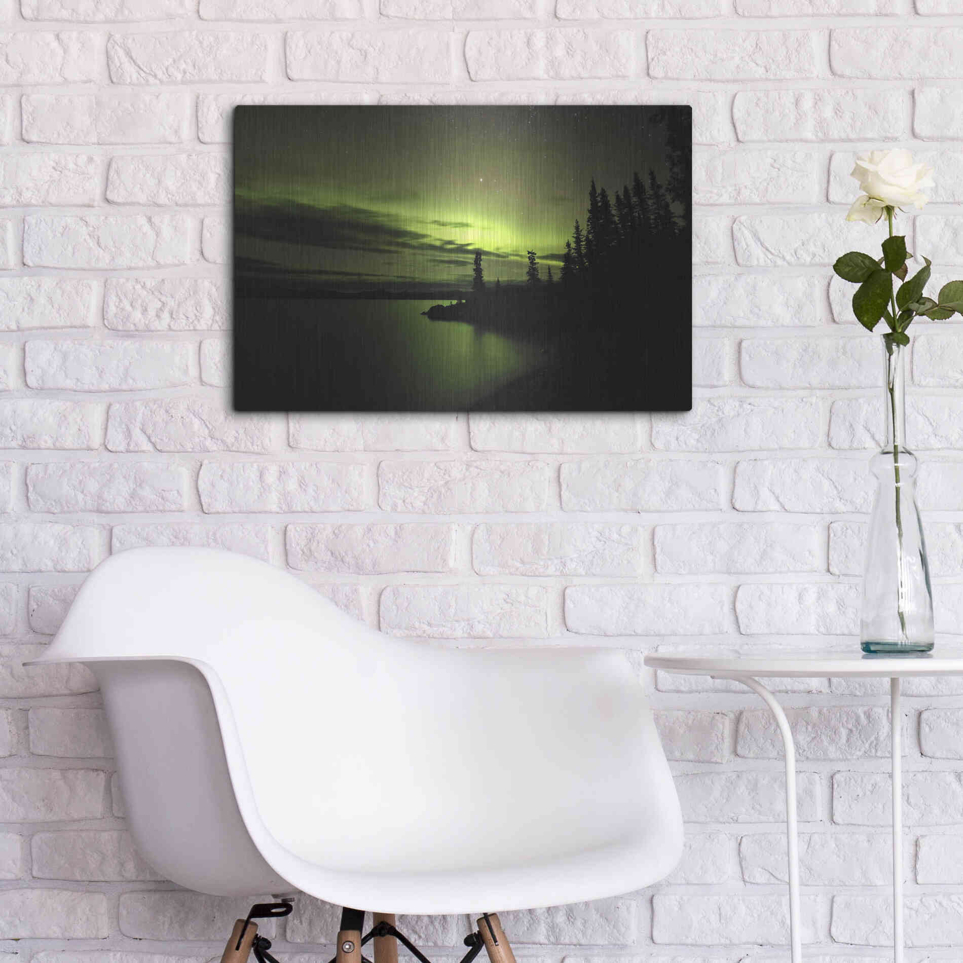 Luxe Metal Art 'Northern Lights 4' by Luxe Portfolio, Metal Wall Art,24x16