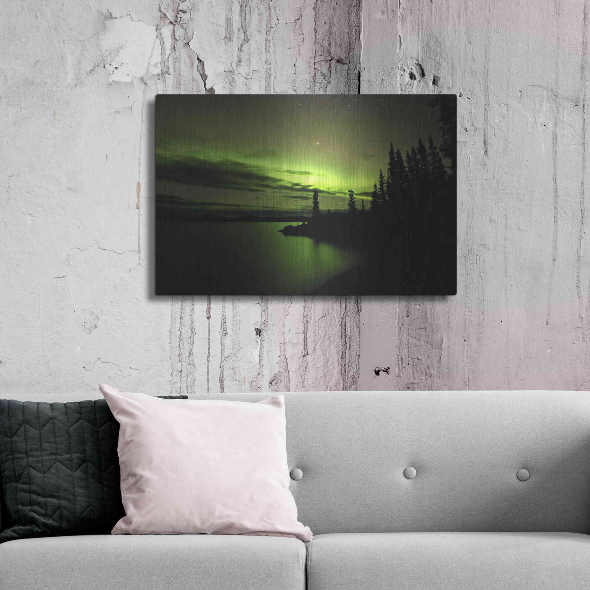 Luxe Metal Art 'Northern Lights 4' by Luxe Portfolio, Metal Wall Art,36x24