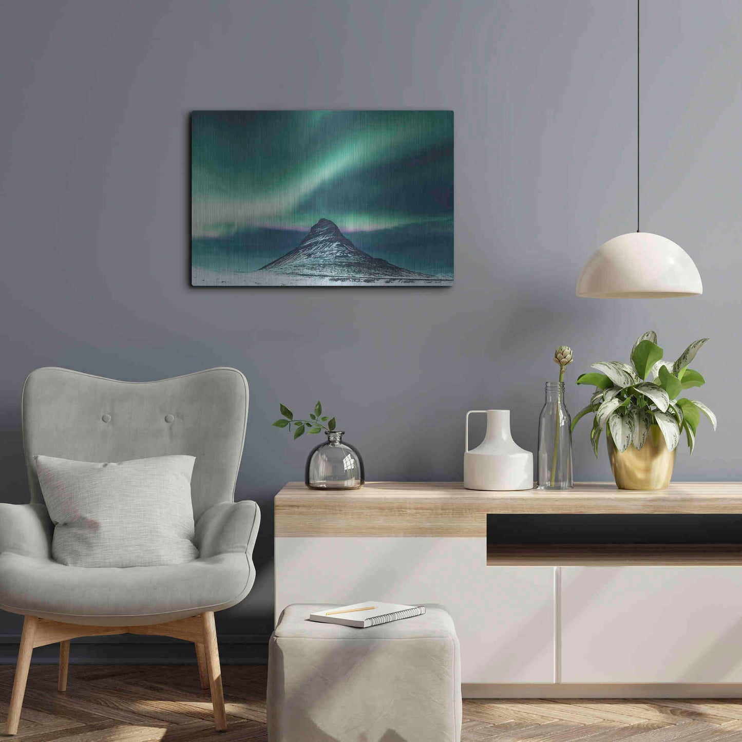 Luxe Metal Art 'Northern Lights 5' by Luxe Portfolio, Metal Wall Art,24x16