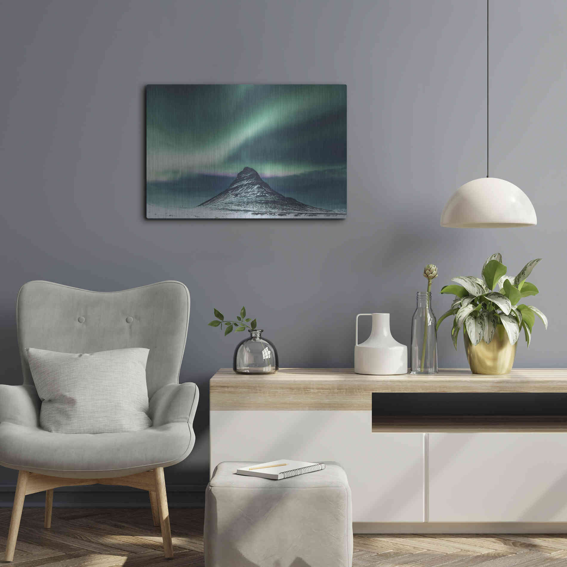 Luxe Metal Art 'Northern Lights 5' by Luxe Portfolio, Metal Wall Art,24x16