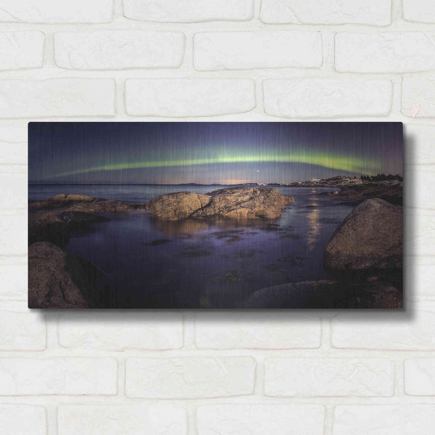 Luxe Metal Art 'Northern Lights 6' by Luxe Portfolio, Metal Wall Art,24x12