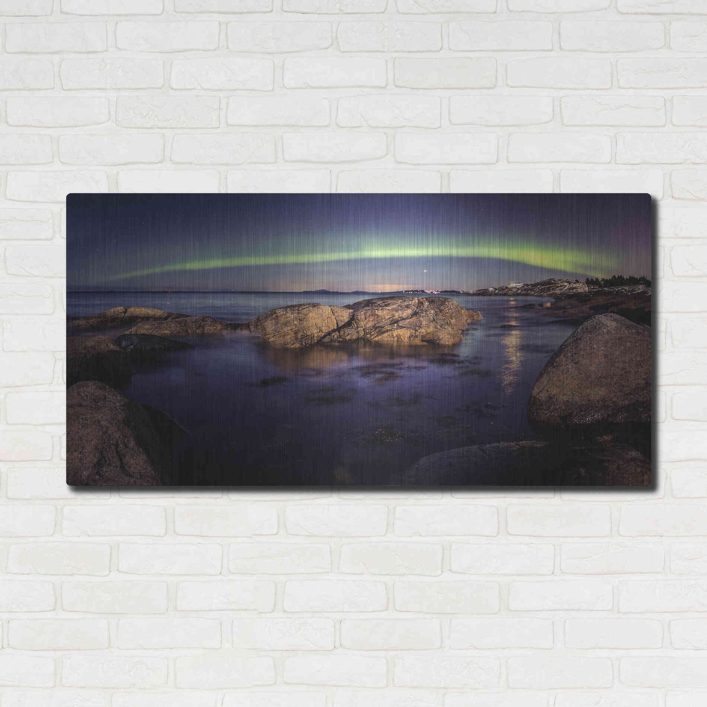 Luxe Metal Art 'Northern Lights 6' by Luxe Portfolio, Metal Wall Art,48x24