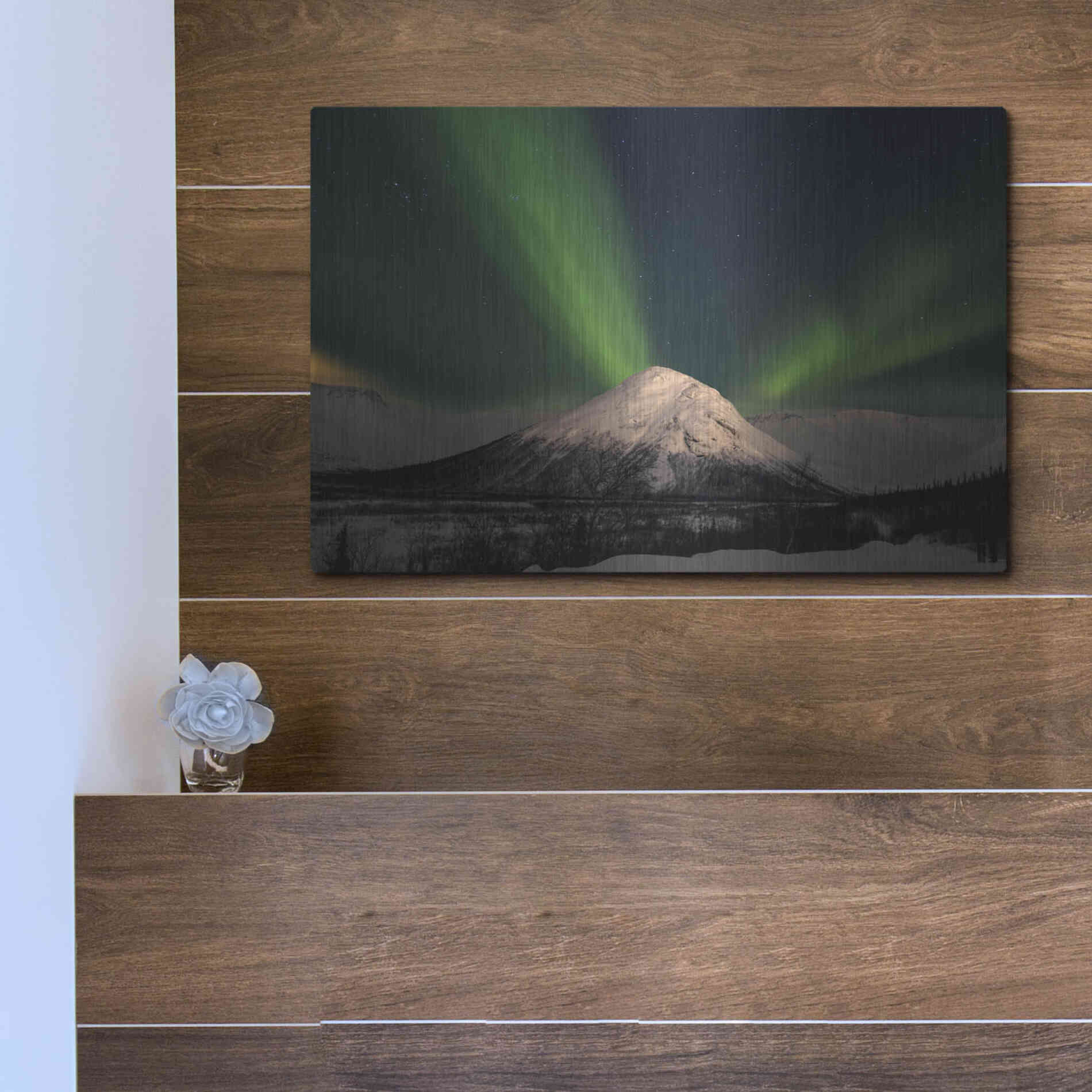 Luxe Metal Art 'Northern Lights 7' by Luxe Portfolio, Metal Wall Art,16x12