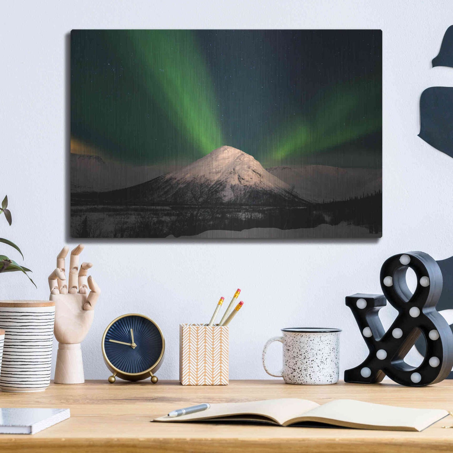 Luxe Metal Art 'Northern Lights 7' by Luxe Portfolio, Metal Wall Art,16x12