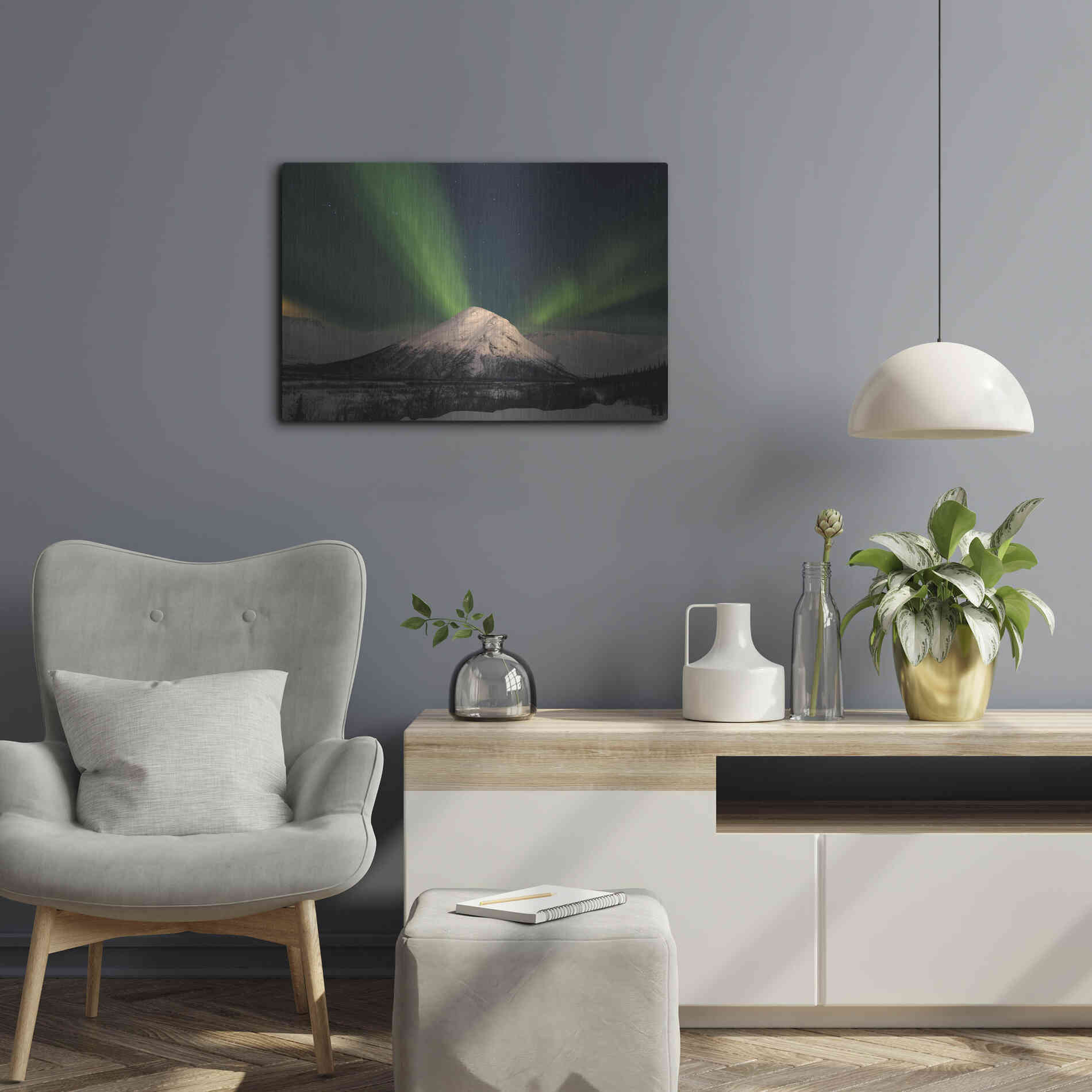 Luxe Metal Art 'Northern Lights 7' by Luxe Portfolio, Metal Wall Art,24x16