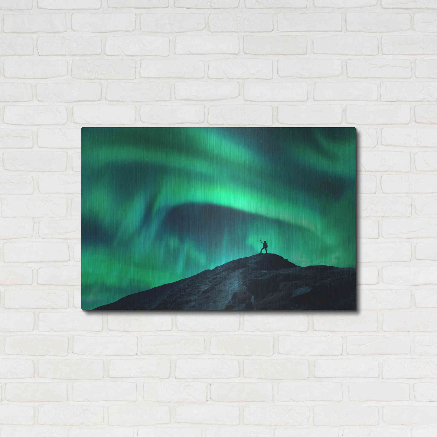 Luxe Metal Art 'Northern Lights And Woman' by Luxe Portfolio, Metal Wall Art,36x24