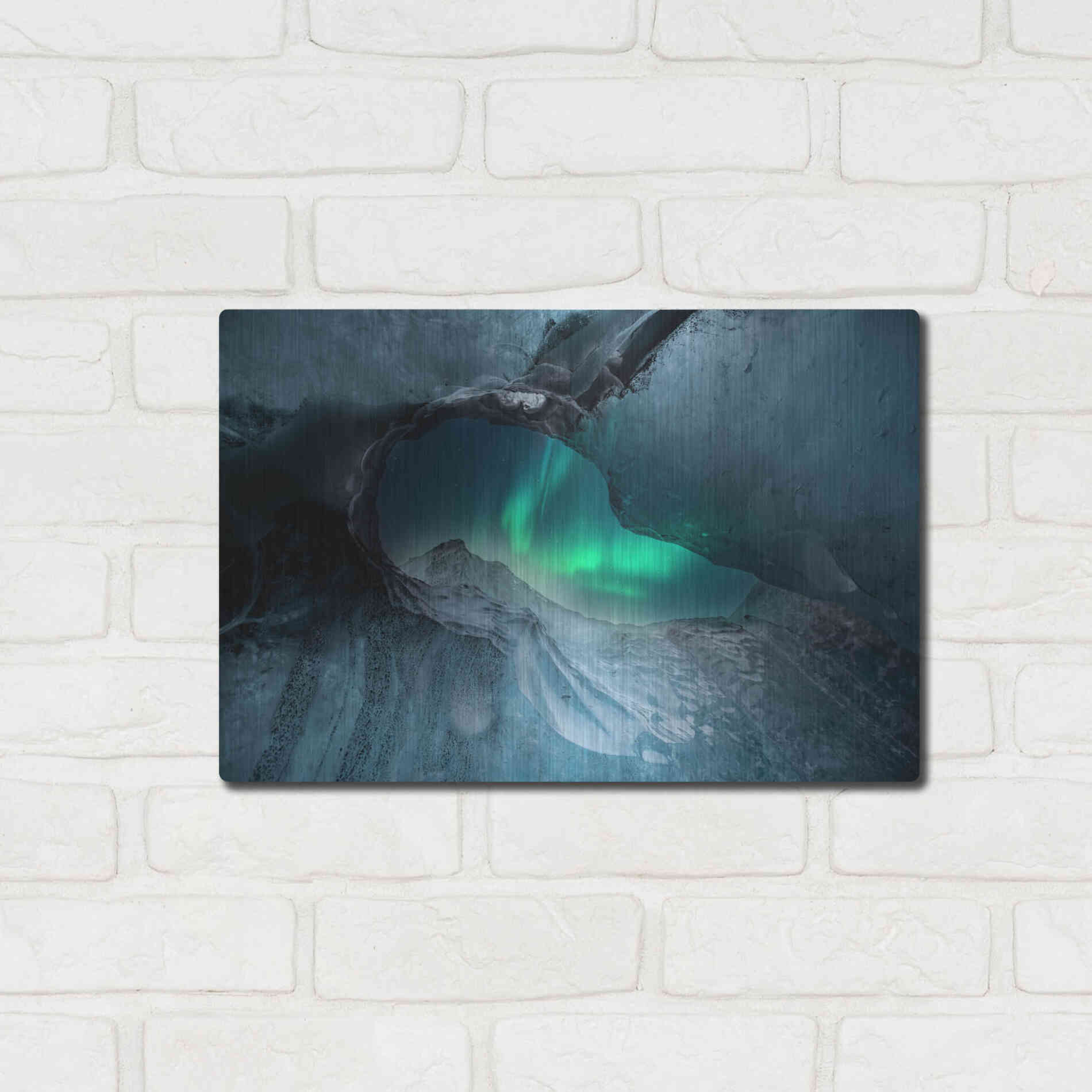 Luxe Metal Art 'Northern Lights Aurora Borealis 1' by Luxe Portfolio, Metal Wall Art,16x12