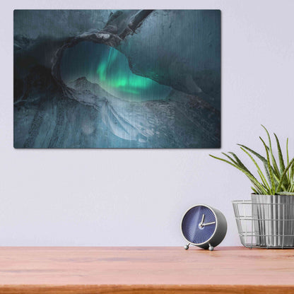 Luxe Metal Art 'Northern Lights Aurora Borealis 1' by Luxe Portfolio, Metal Wall Art,16x12
