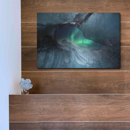 Luxe Metal Art 'Northern Lights Aurora Borealis 1' by Luxe Portfolio, Metal Wall Art,16x12