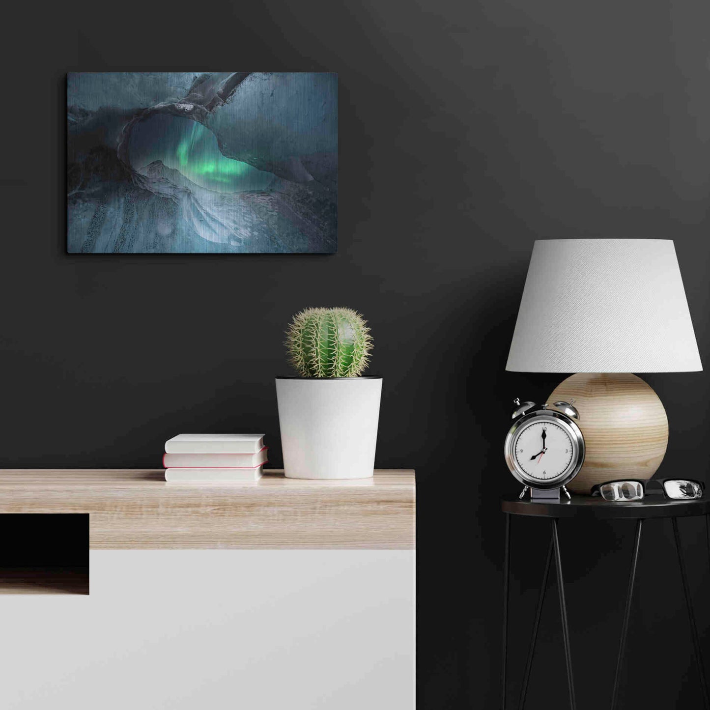 Luxe Metal Art 'Northern Lights Aurora Borealis 1' by Luxe Portfolio, Metal Wall Art,24x16