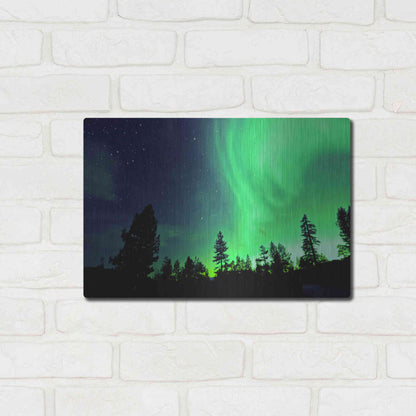 Luxe Metal Art 'Northern Lights Aurora Borealis 2' by Luxe Portfolio, Metal Wall Art,16x12