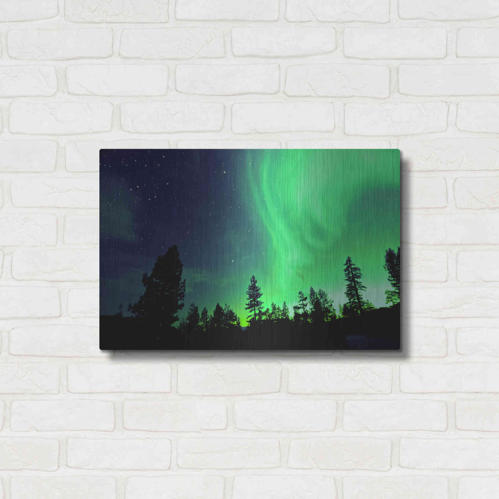 Luxe Metal Art 'Northern Lights Aurora Borealis 2' by Luxe Portfolio, Metal Wall Art,24x16