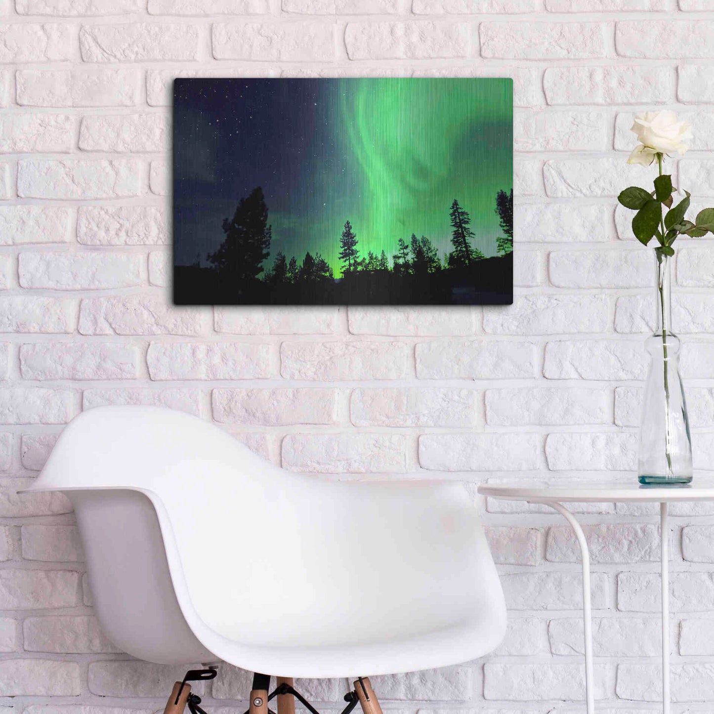 Luxe Metal Art 'Northern Lights Aurora Borealis 2' by Luxe Portfolio, Metal Wall Art,24x16