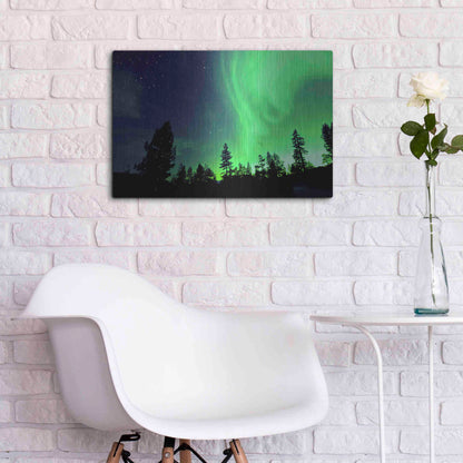 Luxe Metal Art 'Northern Lights Aurora Borealis 2' by Luxe Portfolio, Metal Wall Art,24x16