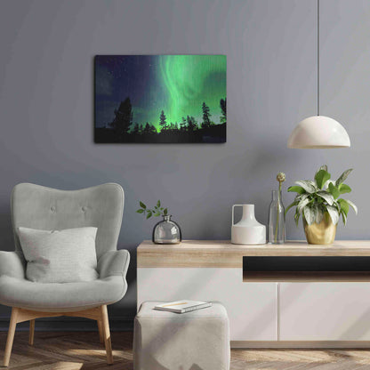 Luxe Metal Art 'Northern Lights Aurora Borealis 2' by Luxe Portfolio, Metal Wall Art,24x16