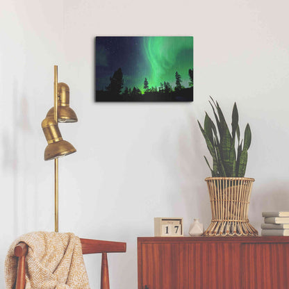 Luxe Metal Art 'Northern Lights Aurora Borealis 2' by Luxe Portfolio, Metal Wall Art,24x16