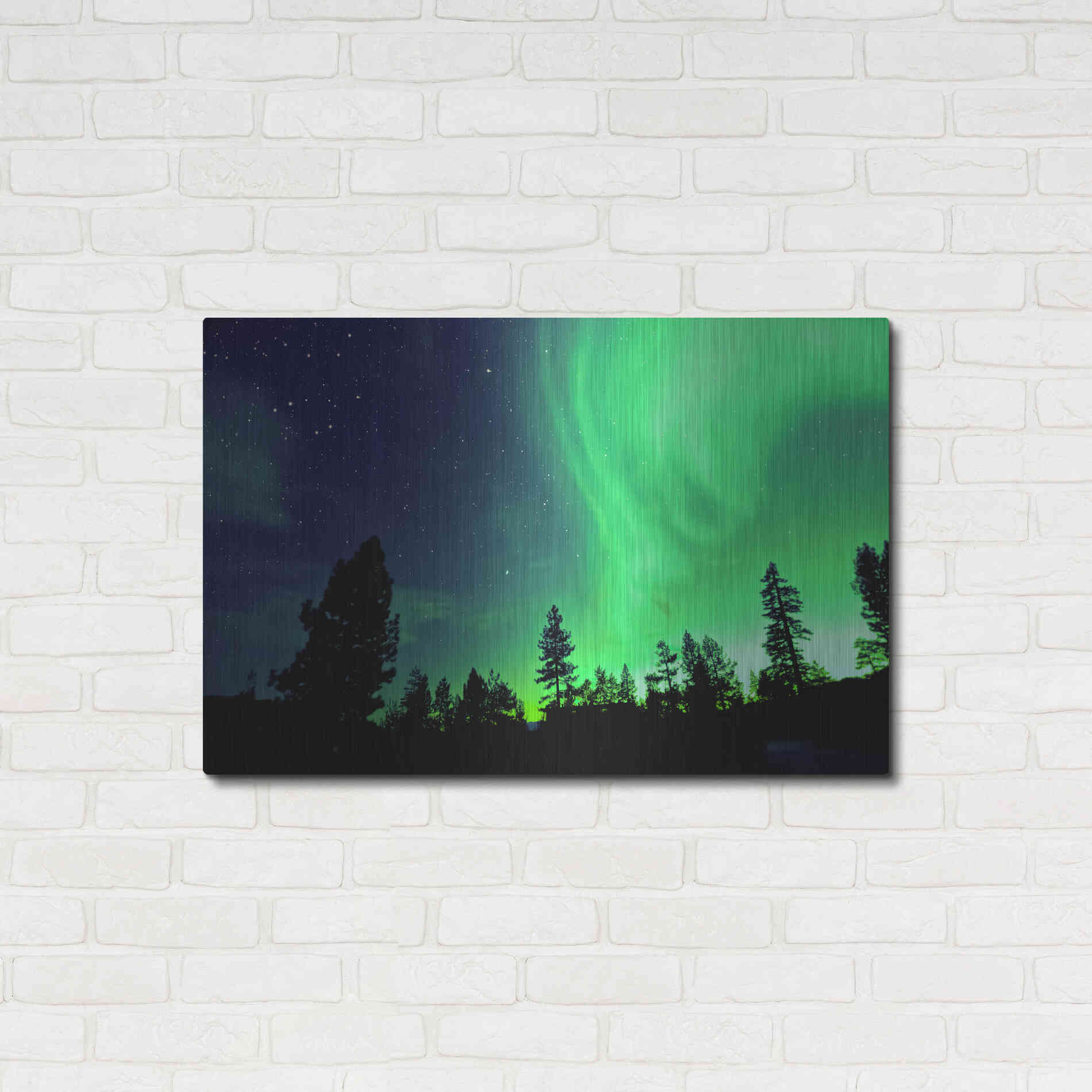 Luxe Metal Art 'Northern Lights Aurora Borealis 2' by Luxe Portfolio, Metal Wall Art,36x24