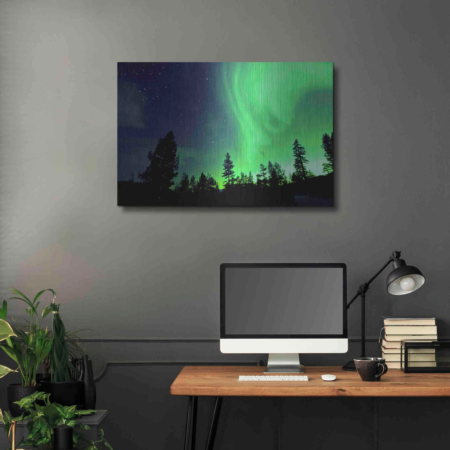 Luxe Metal Art 'Northern Lights Aurora Borealis 2' by Luxe Portfolio, Metal Wall Art,36x24