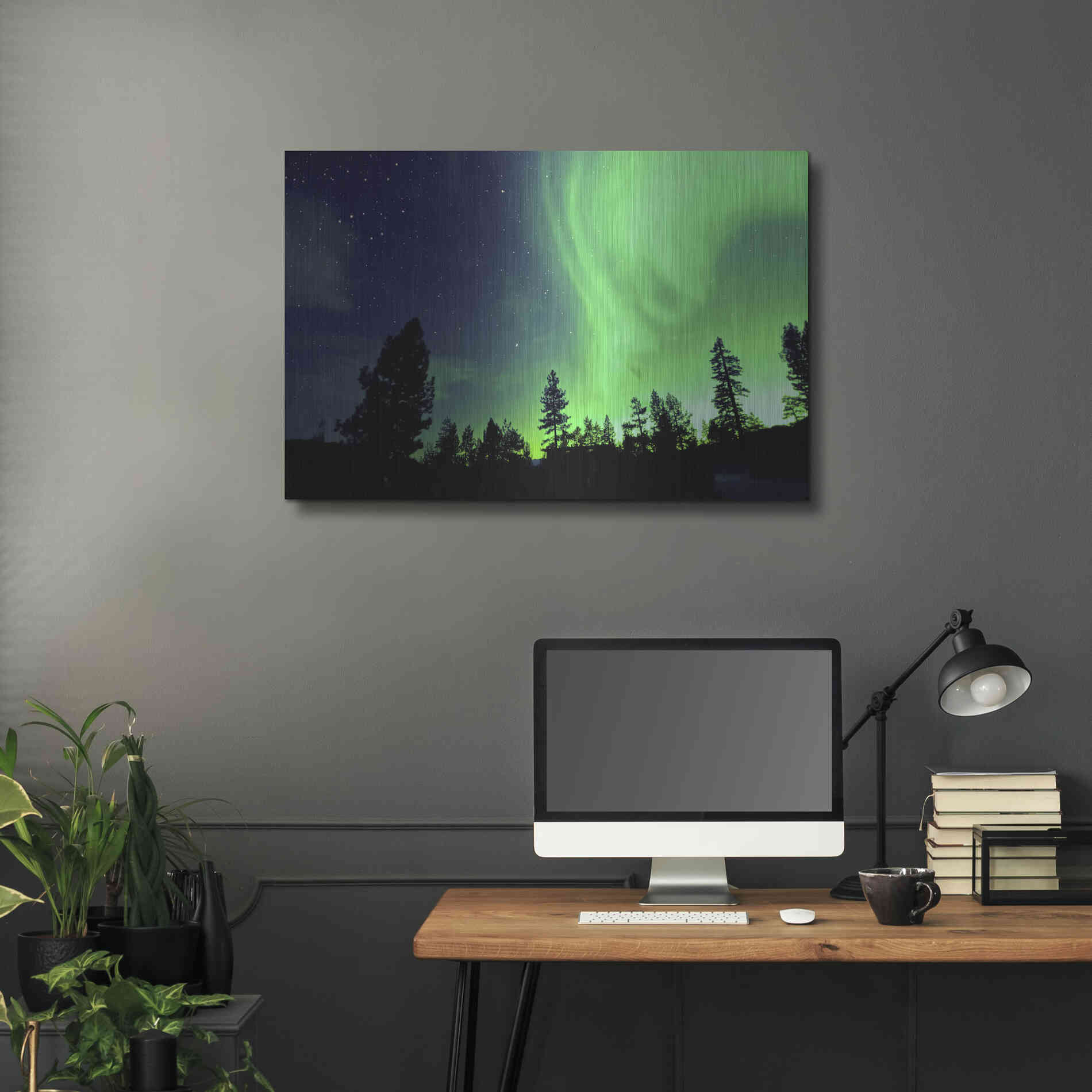 Luxe Metal Art 'Northern Lights Aurora Borealis 2' by Luxe Portfolio, Metal Wall Art,36x24