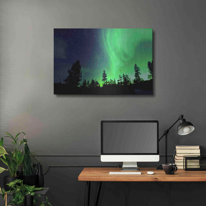 Luxe Metal Art 'Northern Lights Aurora Borealis 2' by Luxe Portfolio, Metal Wall Art,36x24