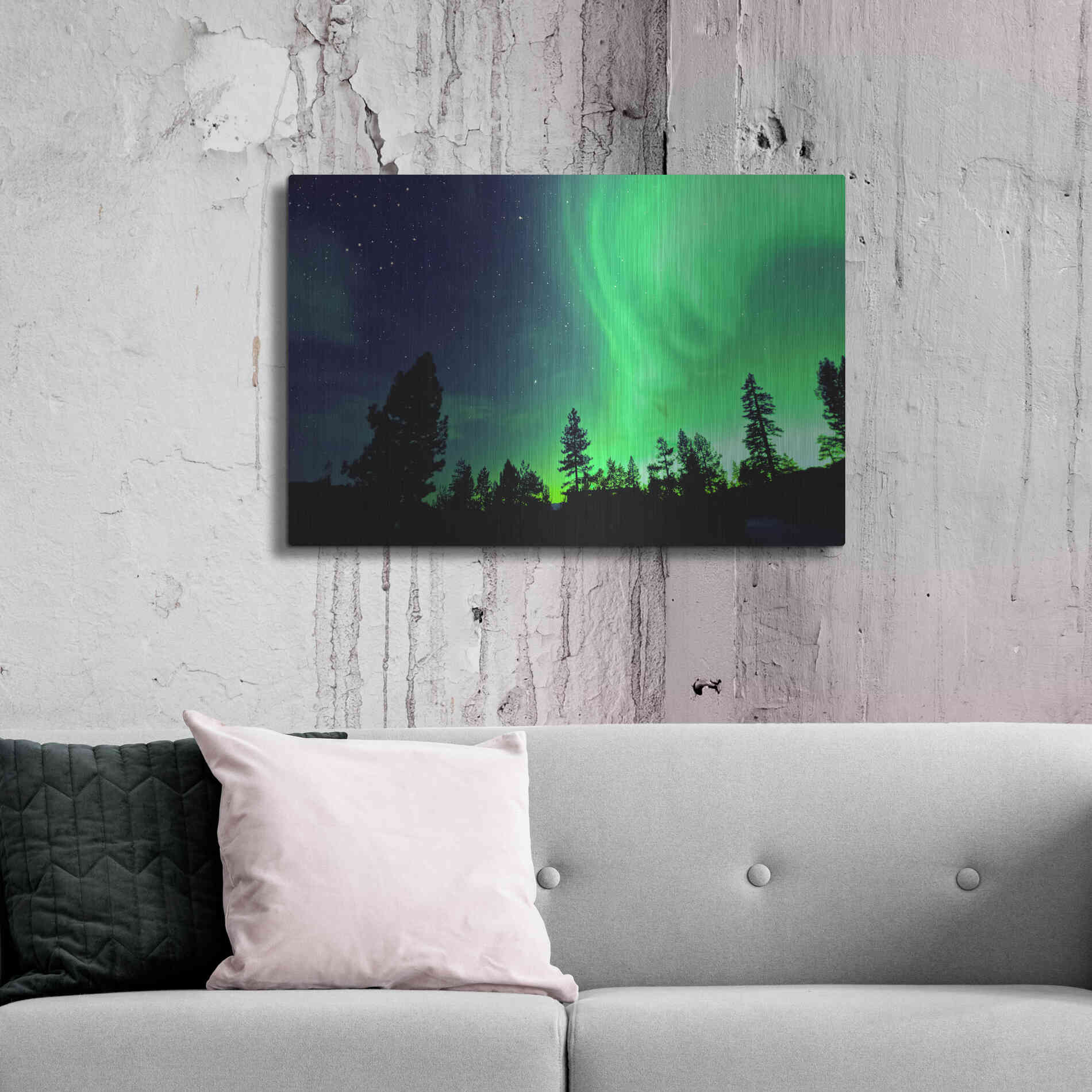 Luxe Metal Art 'Northern Lights Aurora Borealis 2' by Luxe Portfolio, Metal Wall Art,36x24