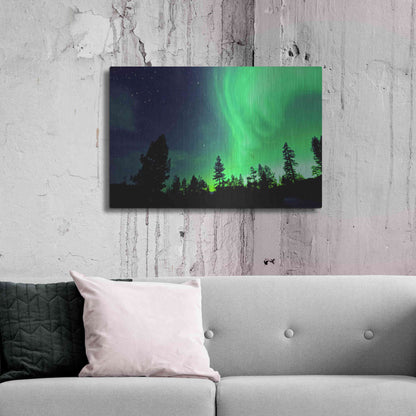 Luxe Metal Art 'Northern Lights Aurora Borealis 2' by Luxe Portfolio, Metal Wall Art,36x24
