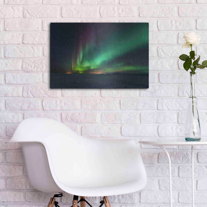 Luxe Metal Art 'Northern Lights Aurora Borealis 3' by Luxe Portfolio, Metal Wall Art,24x16