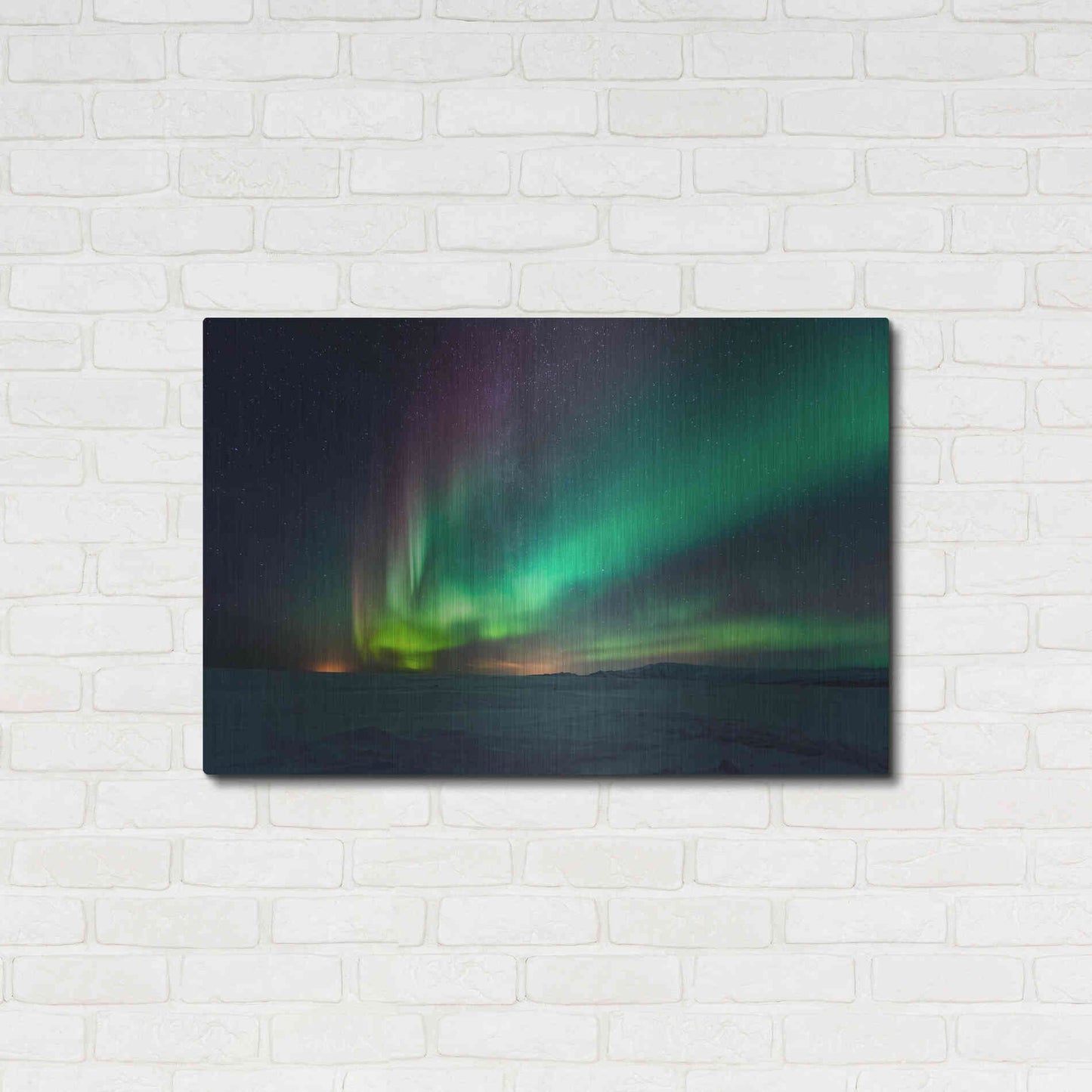Luxe Metal Art 'Northern Lights Aurora Borealis 3' by Luxe Portfolio, Metal Wall Art,36x24