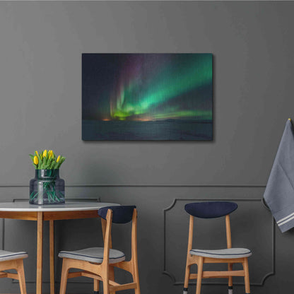 Luxe Metal Art 'Northern Lights Aurora Borealis 3' by Luxe Portfolio, Metal Wall Art,36x24