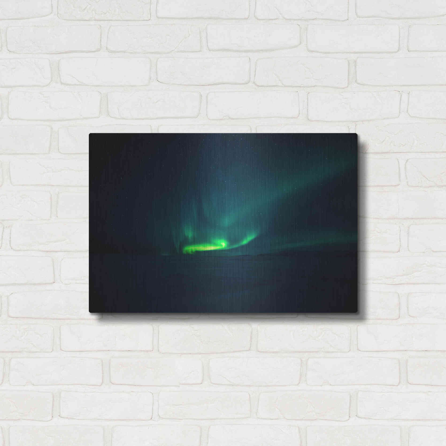 Luxe Metal Art 'Northern Lights Aurora Borealis 4' by Luxe Portfolio, Metal Wall Art,24x16