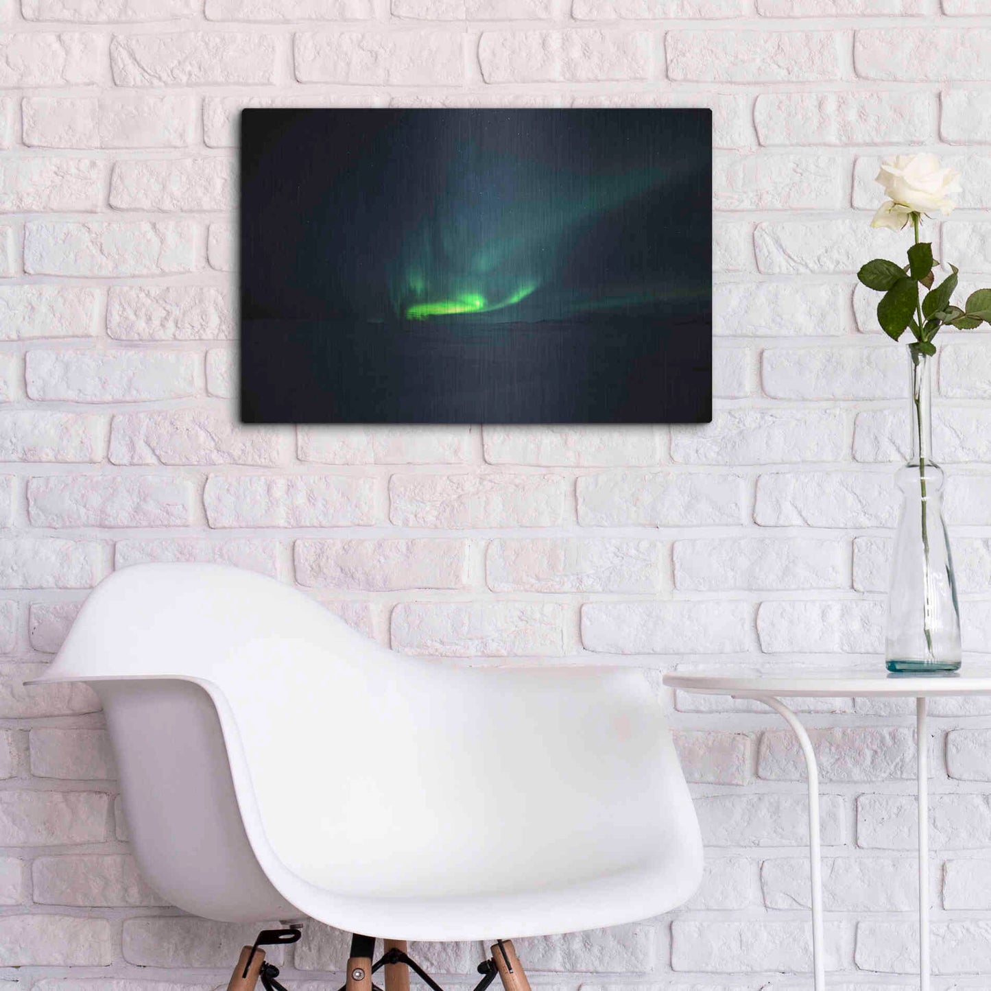 Luxe Metal Art 'Northern Lights Aurora Borealis 4' by Luxe Portfolio, Metal Wall Art,24x16