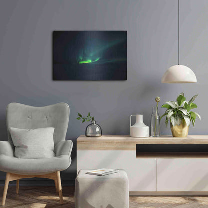 Luxe Metal Art 'Northern Lights Aurora Borealis 4' by Luxe Portfolio, Metal Wall Art,24x16