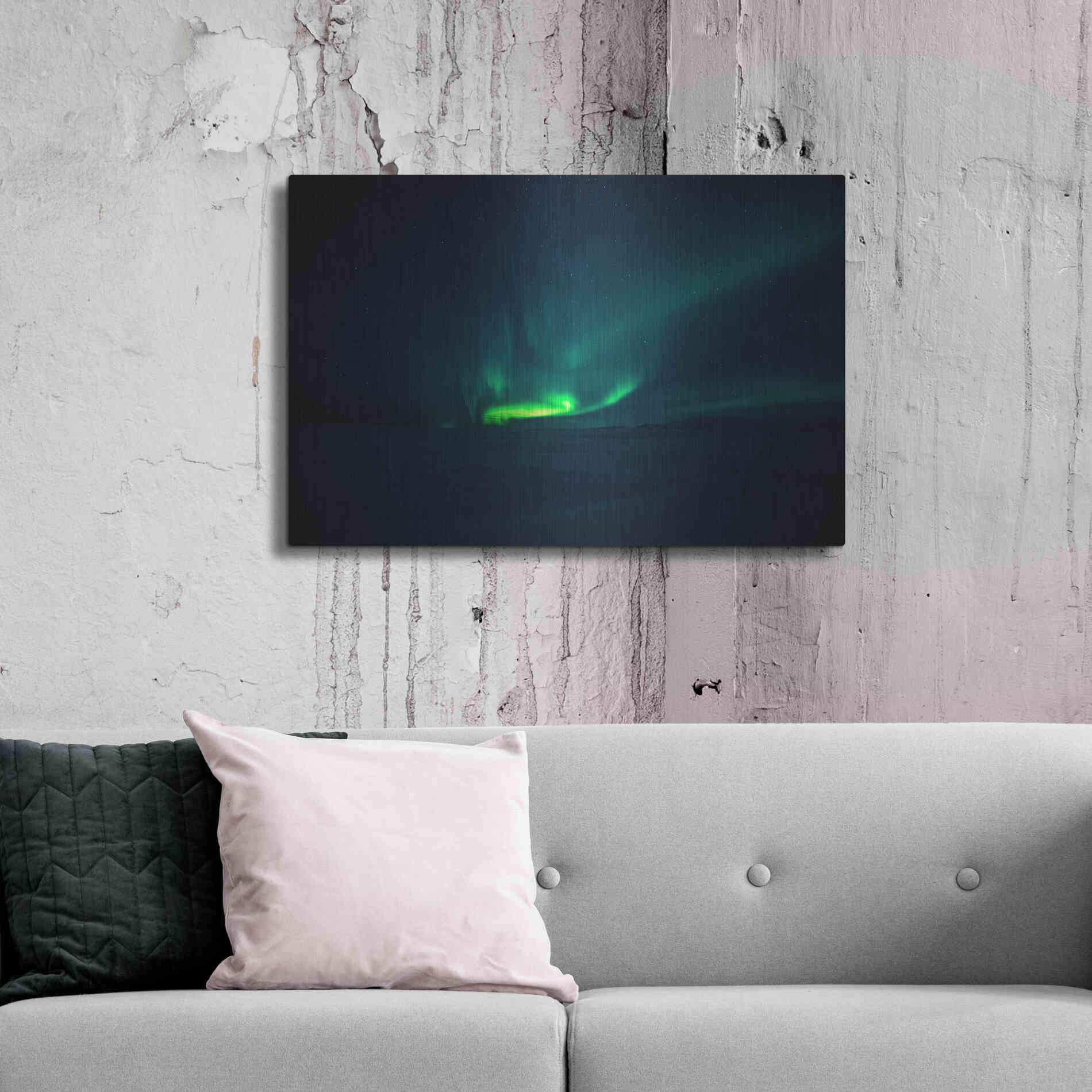 Luxe Metal Art 'Northern Lights Aurora Borealis 4' by Luxe Portfolio, Metal Wall Art,36x24