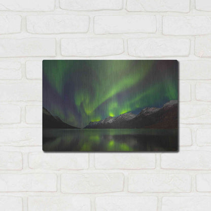 Luxe Metal Art 'Northern Lights In Ersfjorden' by Luxe Portfolio, Metal Wall Art,16x12