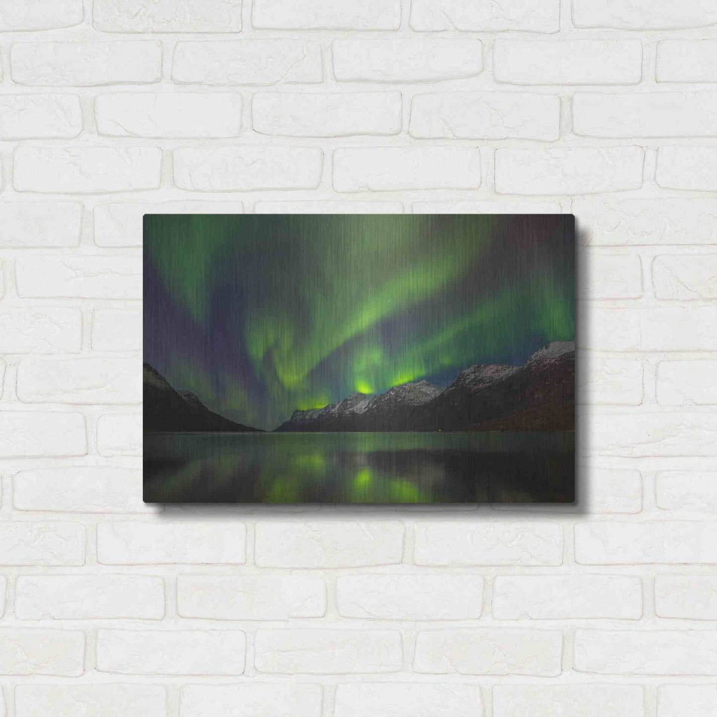Luxe Metal Art 'Northern Lights In Ersfjorden' by Luxe Portfolio, Metal Wall Art,24x16