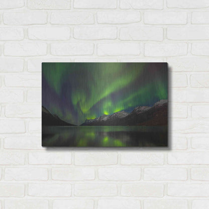 Luxe Metal Art 'Northern Lights In Ersfjorden' by Luxe Portfolio, Metal Wall Art,24x16