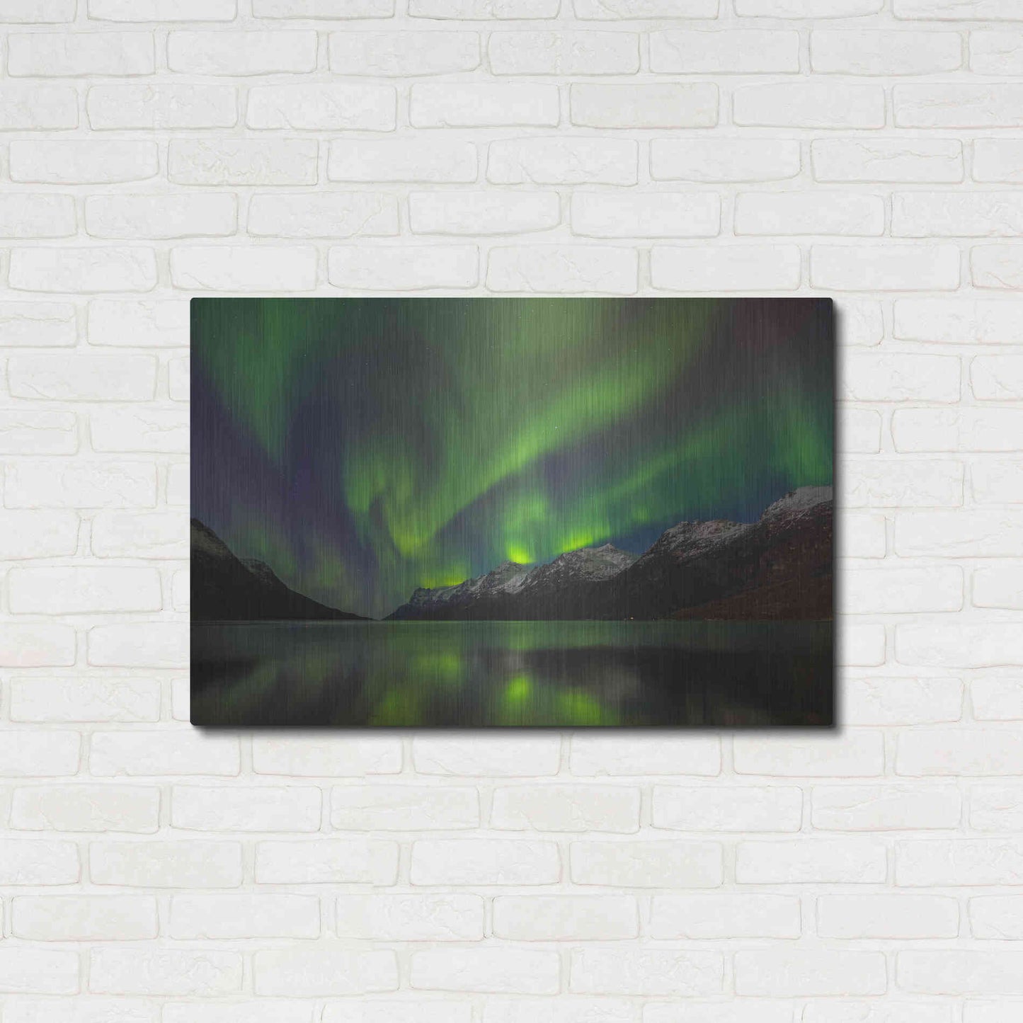 Luxe Metal Art 'Northern Lights In Ersfjorden' by Luxe Portfolio, Metal Wall Art,36x24
