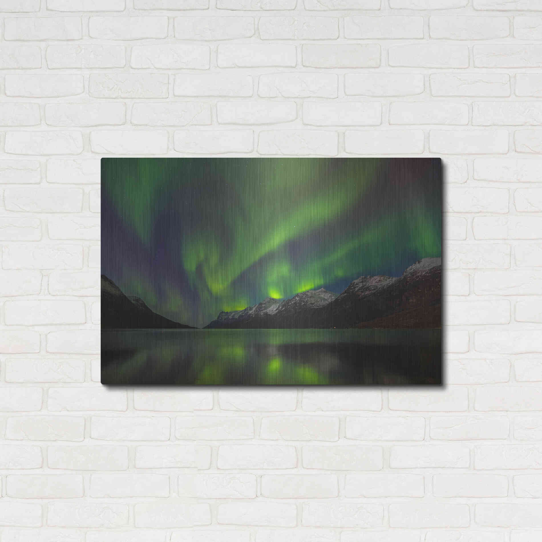 Luxe Metal Art 'Northern Lights In Ersfjorden' by Luxe Portfolio, Metal Wall Art,36x24