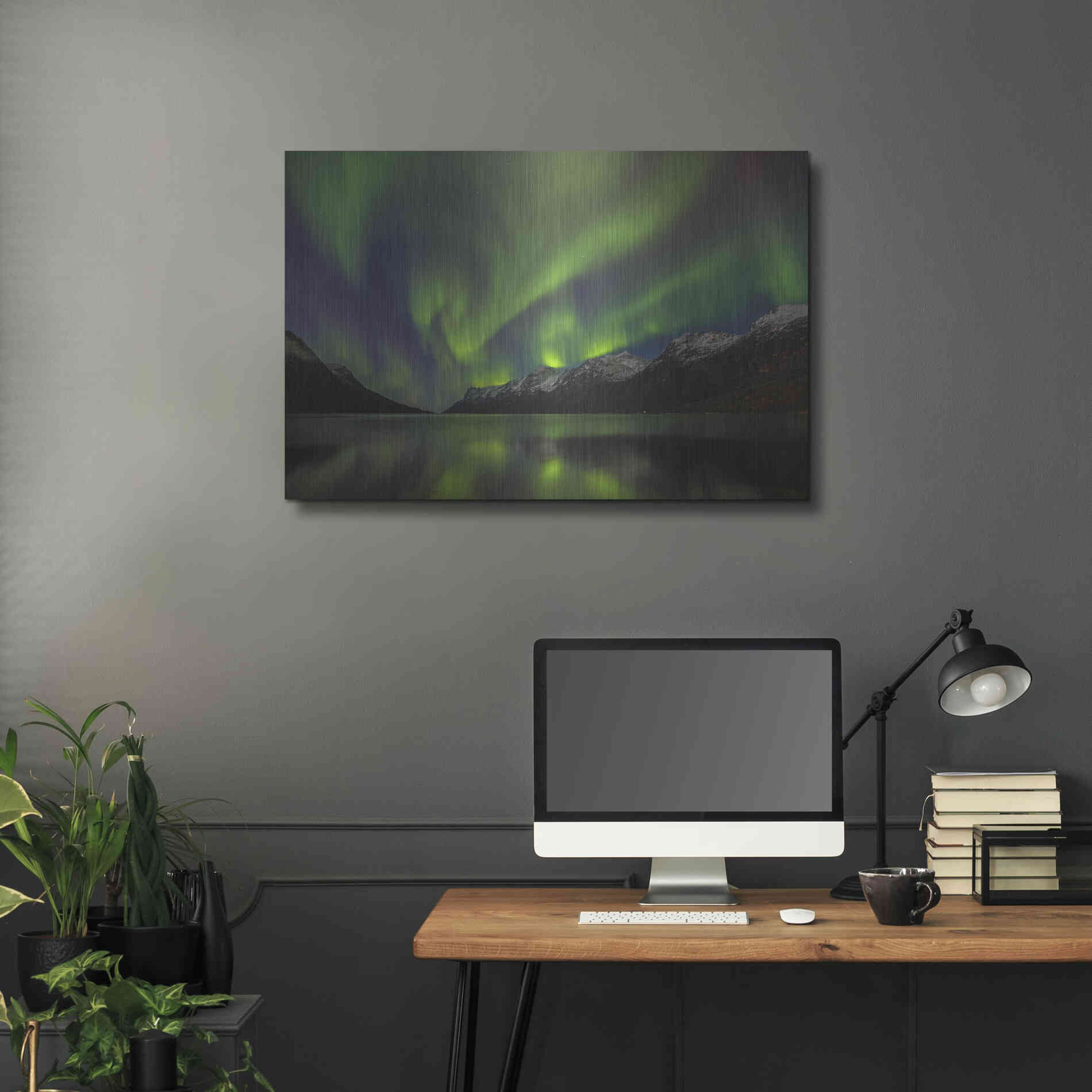 Luxe Metal Art 'Northern Lights In Ersfjorden' by Luxe Portfolio, Metal Wall Art,36x24