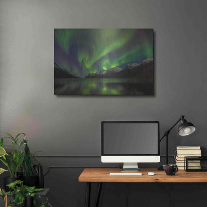 Luxe Metal Art 'Northern Lights In Ersfjorden' by Luxe Portfolio, Metal Wall Art,36x24