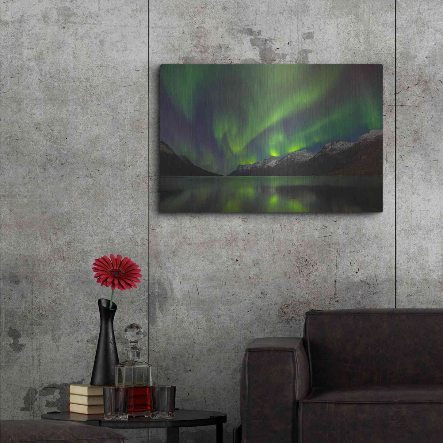 Luxe Metal Art 'Northern Lights In Ersfjorden' by Luxe Portfolio, Metal Wall Art,36x24