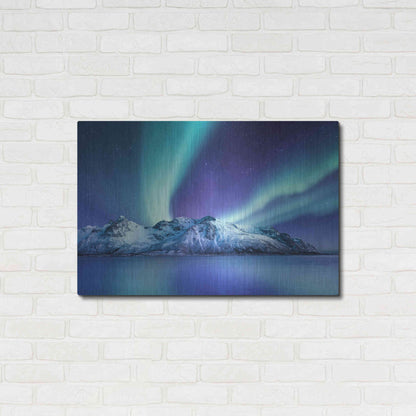 Luxe Metal Art 'Northern Lights In The Lofoten Islands Norway 1' by Luxe Portfolio, Metal Wall Art,36x24
