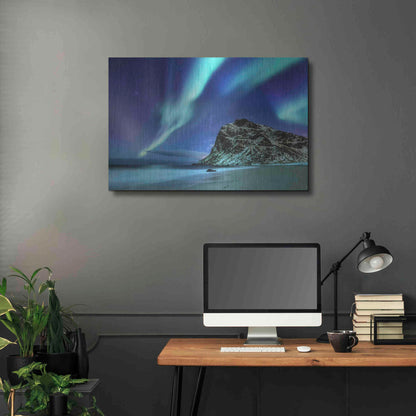 Luxe Metal Art 'Northern Lights In The Lofoten Islands Norway 2' by Luxe Portfolio, Metal Wall Art,36x24