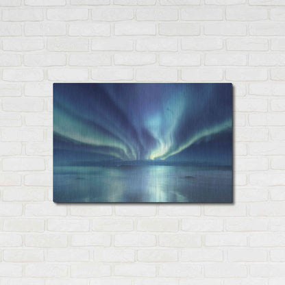 Luxe Metal Art 'Northern Lights In The Lofoten Islands Norway 3' by Luxe Portfolio, Metal Wall Art,36x24